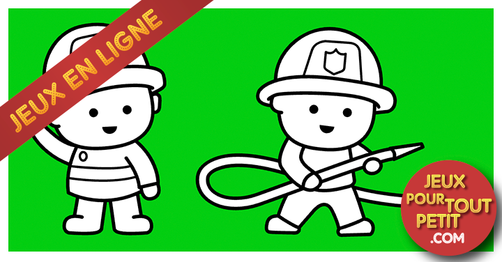 Coloriage en ligne pour bébés et pour petits enfants: Les Petits Pompiers